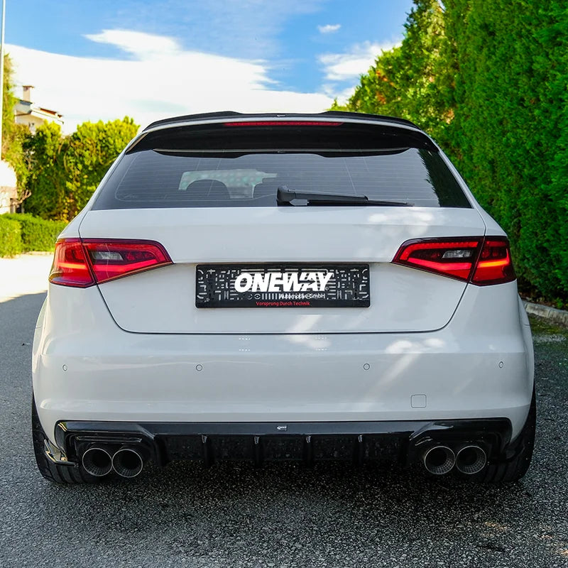 Difusor Traseiro Audi A3 (8V) Sportback 2012-2016 excl. S-Line/S3/RS3 - Gloss black