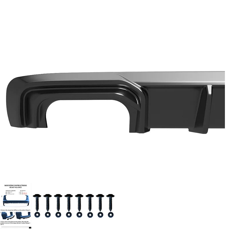 Difusor Traseiro Audi A3 (8V) Sportback 2012-2016 excl. S-Line/S3/RS3 - Gloss black