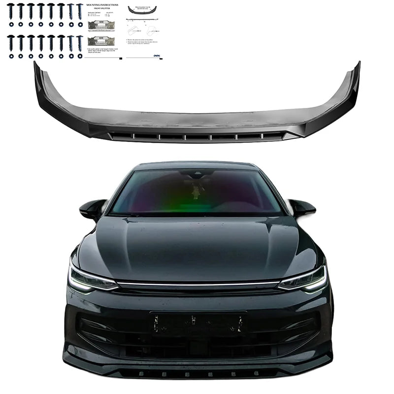 Difusor Frontal VW Golf VIII HB/Variant 2020-2024 excl. GTi/GTD/GTE/R/R-Line 'Version 2' - Gloss black (Cópia)