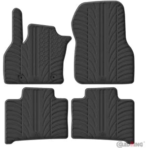 Tapetes de Borracha Renault Zoe I 2012-2019 & II 2019- (T profile 4 Tapetes + Clips de encaixe)