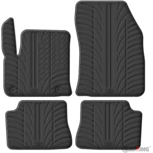 Tapetes de Borracha Peugeot e-208 II & Opel e-Corsa F 2019- / Mokka-e 2020- (T profile 4 Tapetes + Clips de encaixe)