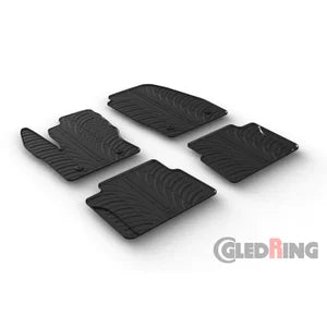 Tapetes de Borracha Ford Transit Connect Kombi Furgon (L1/L2) 2014-2022 (T profile 4 Tapetes + Clips de encaixe)