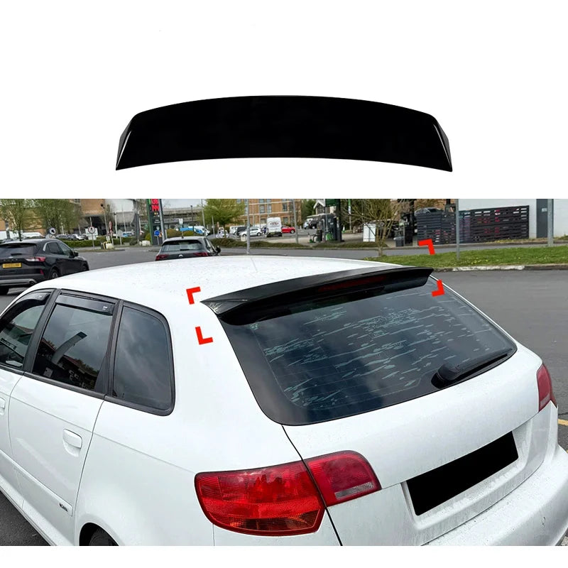 Spoiler Aileron para Audi A3 (8P) Sportback 2004-2012 (ABS Glossy Black)