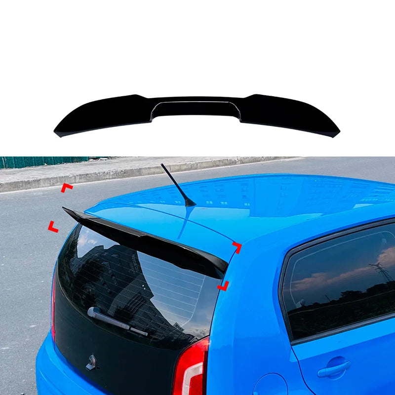 Aileron Spoiler Cap para Volkswagen Up! excl. GTi & Seat Mii & Skoda Citigo 2011- (ABS Glossy Black)