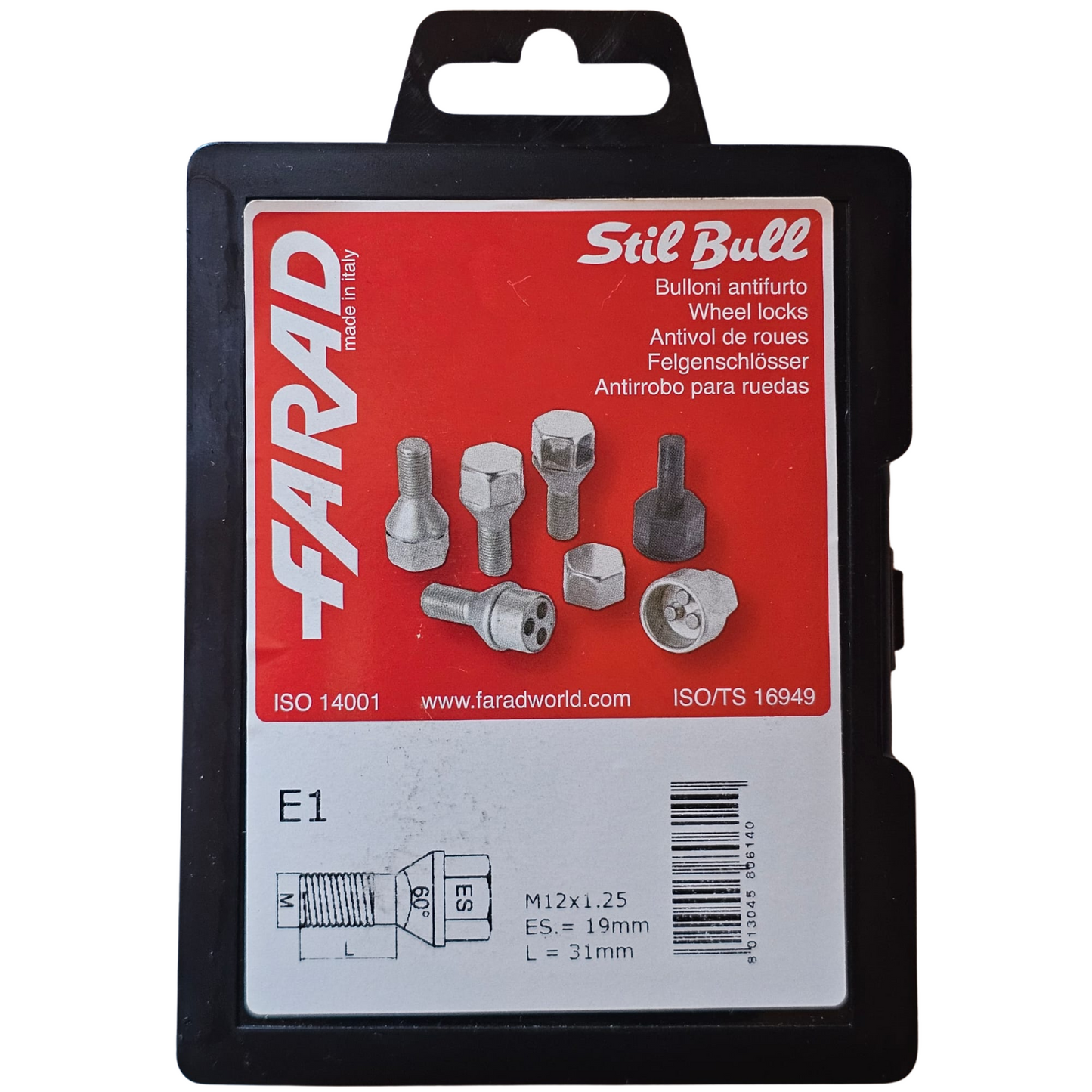 Parafusos Segurança M12X1.25 FARAD STIL-BULL E1