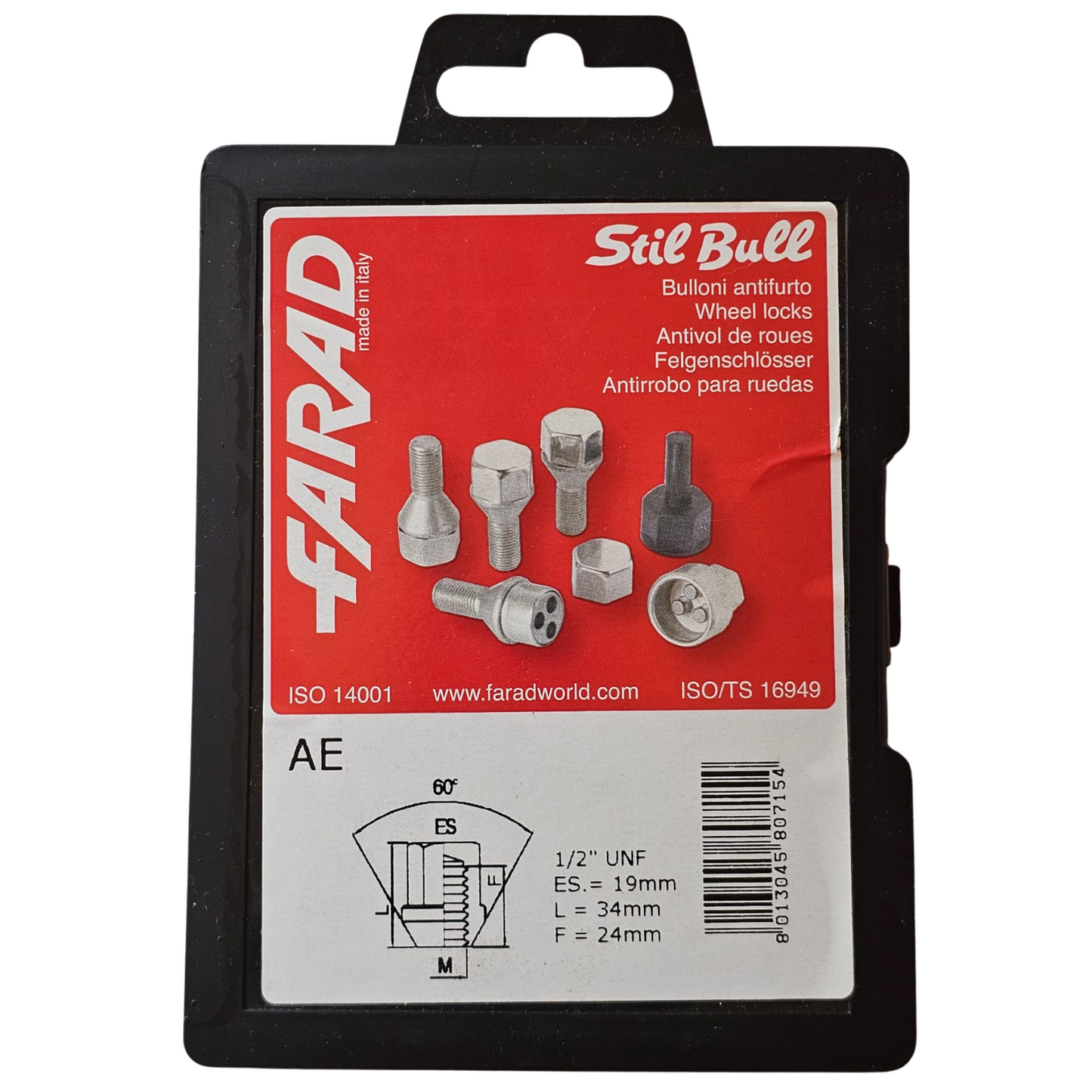 Porcas Segurança 1/2" UNF FARAD STIL-BULL AE