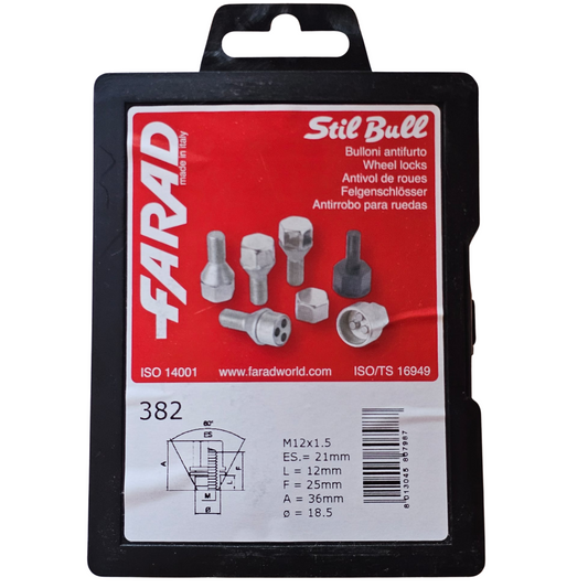 Porcas Segurança M12X1.5 FARAD STIL-BULL 382