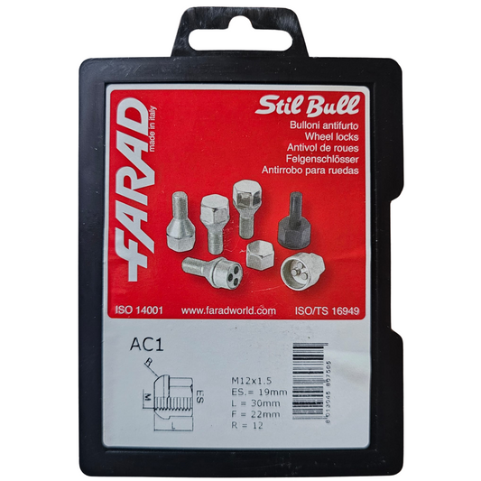 Porcas Segurança M12X1.5 FARAD STIL-BULL AC1