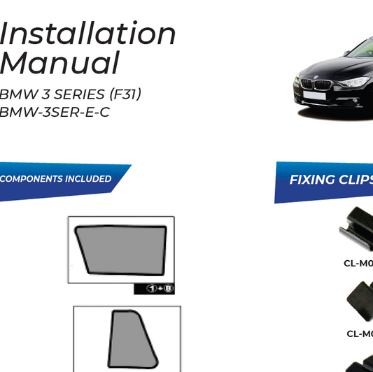 Kit de cortinas para BMW Serie 3 F31 Touring 2012-2019 (8 peças)