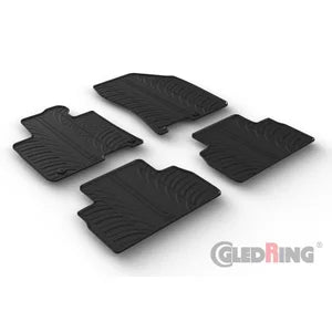 Tapetes de Borracha Hyundai Santa Fe IV 11/2018-5/2020 (T profile 4pieces + Clips de encaixe)