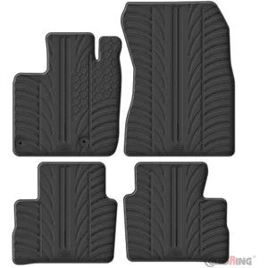 Tapetes de Borracha Nissan Qashqai III (J12) 2021- (T profile 4 Tapetes + Clips de encaixe)