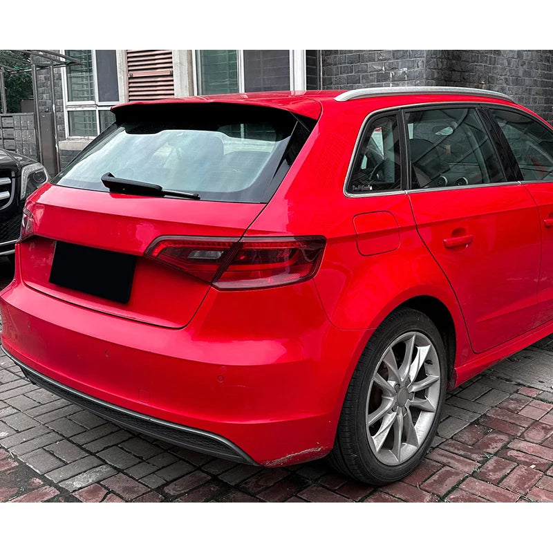 Conjunto spoilers laterais vidro traseiro para Audi A3 (8V) Sportback S-Line 2012-2020 (ABS Glossy Black)