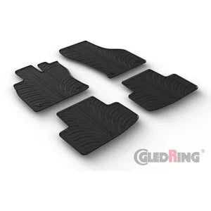Tapetes de Borracha Skoda Octavia IV Sedan/Kombi 2020- excl. e-Tec (T profile 4 Tapetes + Clips de encaixe)