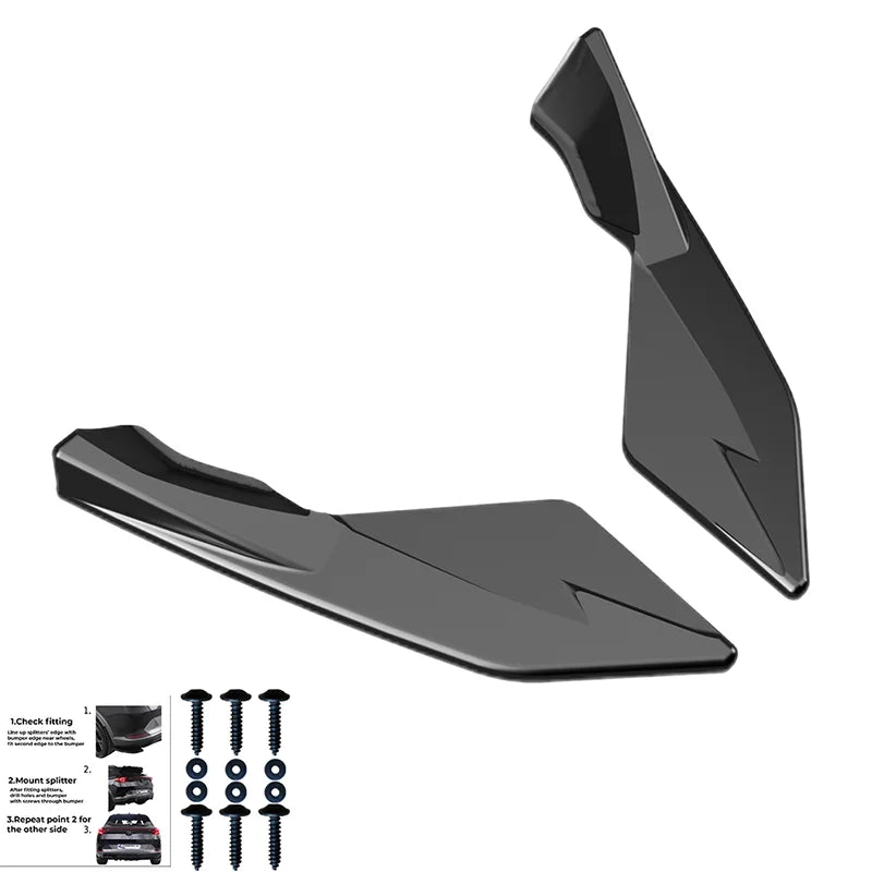 Difusores Traseiros Audi A3 (8V) Sportback 2012-2016 excl. S-Line/S3/RS3 - Gloss black