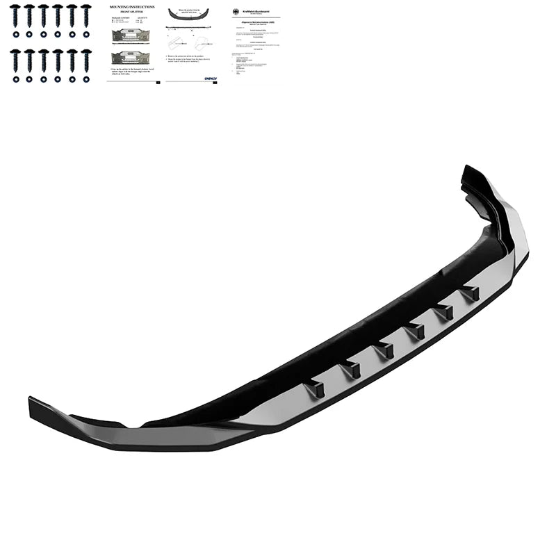 Difusor Frontal VW Golf VIII HB/Variant 2020-2024 excl. GTi/GTD/GTE/R/R-Line - Gloss black