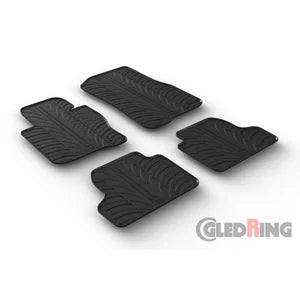 Tapetes de Borracha BMW 4 Series F32 automatic 2013-2020 (T profile 4 Tapetes + Clips de encaixe)