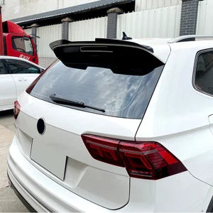 Aileron Spoiler Cap para Volkswagen Tiguan II R-Line Facelift 2020-2024 incl. Allspace & Seat Tarraco FR 2019- (ABS Glossy Black)