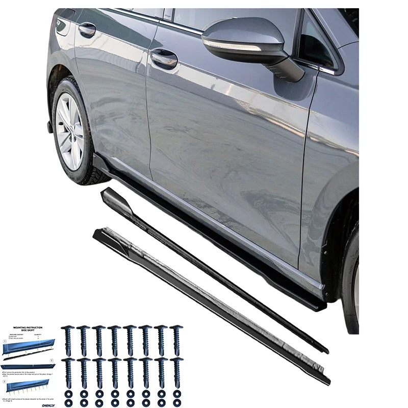 Saias Laterais VW Golf VIII HB/Variant 2020-2024 & FL 2024- excl. GTi/GTD/GTE/R/R-Line - Gloss black