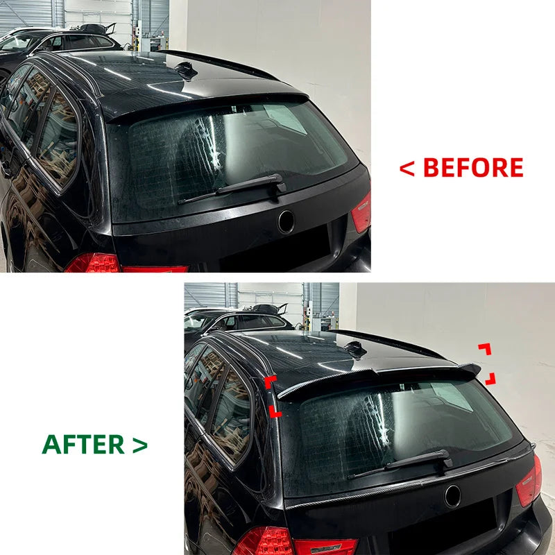 Aileron Spoiler Cap para BMW 3-Series E91 Touring 2005-2012 (ABS Glossy Black)