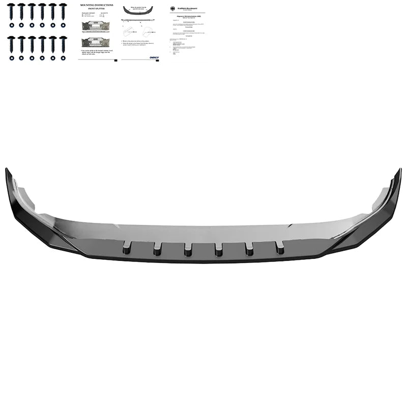 Difusor Frontal VW Golf VIII HB/Variant 2020-2024 excl. GTi/GTD/GTE/R/R-Line - Gloss black