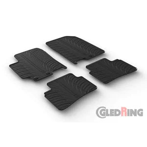 Tapetes de Borracha Kia Rio 1/2017- & Kia Stonic 10/2017- (T profile 4 Tapetes + Clips de encaixe)