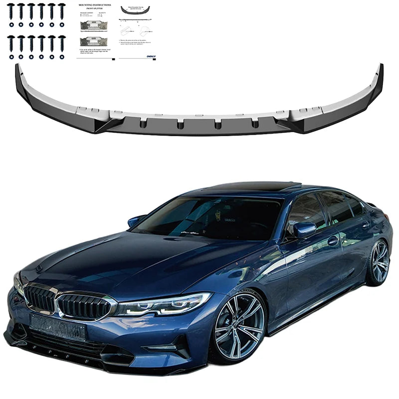 Difusor Frontal BMW Serie 3 G20 G21 Sedan/Touring Sport Line 2018-2022 - Gloss Black