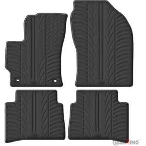 Tapetes de Borracha Toyota Corolla Sedan Hybrid 12/2018- (T profile 4 Tapetes + Clips de encaixe)