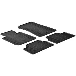 Tapetes de Borracha BMW 1 Series E81/E87 3/5 portas 2004-2011 (T profile 4 Tapetes + Clips de encaixe)