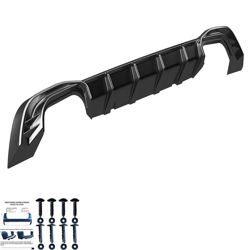 Difusor Traseiro VW Golf VIII HB 3/5-doors 2020-2024 & FL 2024- excl. GTi/GTD/GTE/R/R-Line - Gloss black