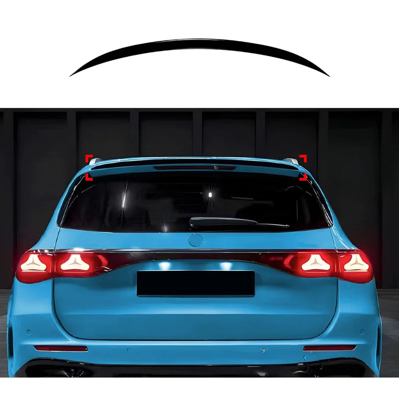Aileron Spoiler Cap para Mercedes E-Class W214 Kombi 2024- (ABS Glossy Black)