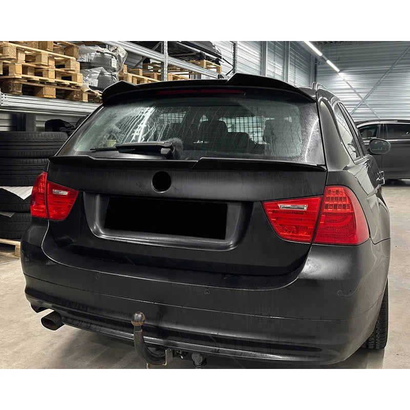 Lower mid Spoiler Aileron Traseiro para BMW 3-Series E91 Touring 2005-2012 (ABS Glossy Black)