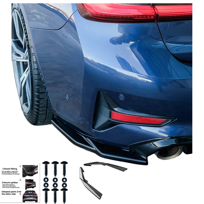 Difusores Traseiros BMW Serie 3 G20 G21 Sedan/Touring Sport Line 2018-2022 - Gloss black