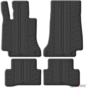 Tapetes de Borracha Mercedes C-Class W205 2014- (T profile 4 Tapetes + Clips de encaixe)