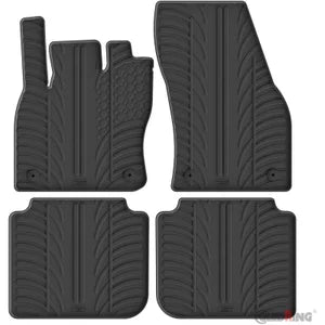 Tapetes de Borracha Skoda Kodiaq 2017-2024 (T profile 4 Tapetes + Clips de encaixe)