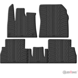 Tapetes de Borracha Citroën Berlingo Multispace / Opel Combo Tour (MPV) / Peugeot Rifter 9/2018-9/2019 (Variable seats) (T profile 5 Tapetes + round Clips de encaixe)