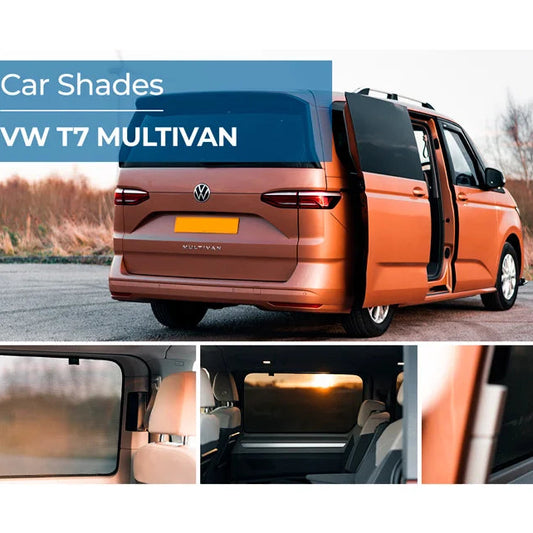 Kit de cortinas (portas laterais traseiras) para Volkswagen T7 Multivan (Life) 2021- (2 peças)