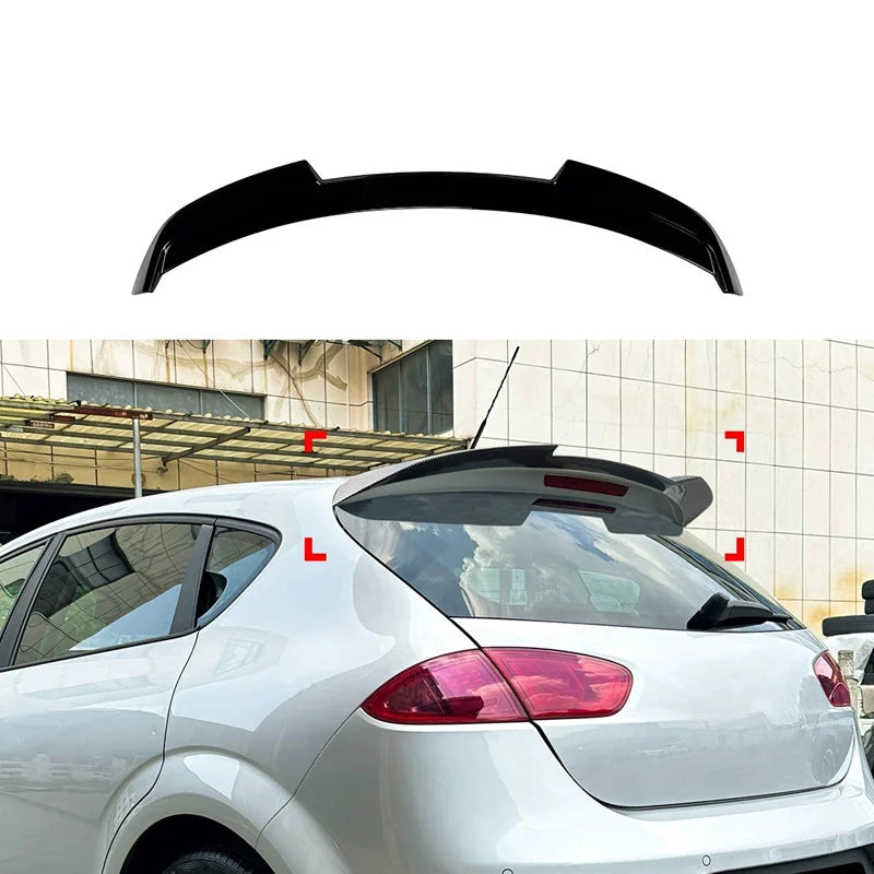 Spoiler Aileron para Seat Leon 1P 5-portas Facelift 2009-2012 (ABS Glossy Black)