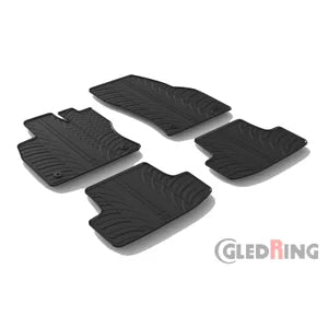 Tapetes de Borracha Volkswagen T-Roc 11/2017- (T profile 4 Tapetes + Clips de encaixe)