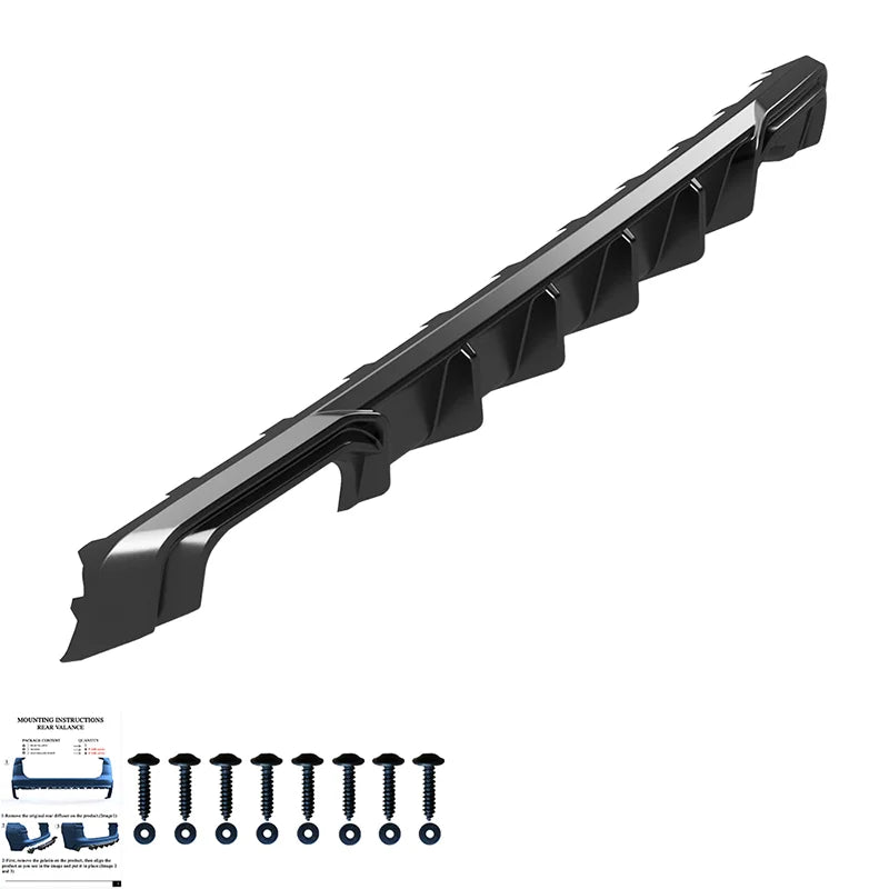 Difusor Traseiro Audi A3 (8V) Sportback 2012-2016 excl. S-Line/S3/RS3 - Gloss black