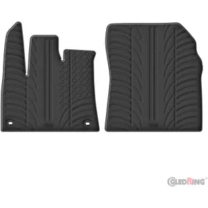Tapetes de Borracha Citroën Berlingo / Opel Combo E / Peugeot Partner Cargo / Toyota Proace City 9/2019- (T profile 2 Tapetes + oval Clips de encaixe)