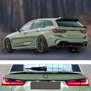 Lower mid Spoiler Aileron Traseiro para BMW 3-Series G21 Touring 2019- (ABS Glossy Black)