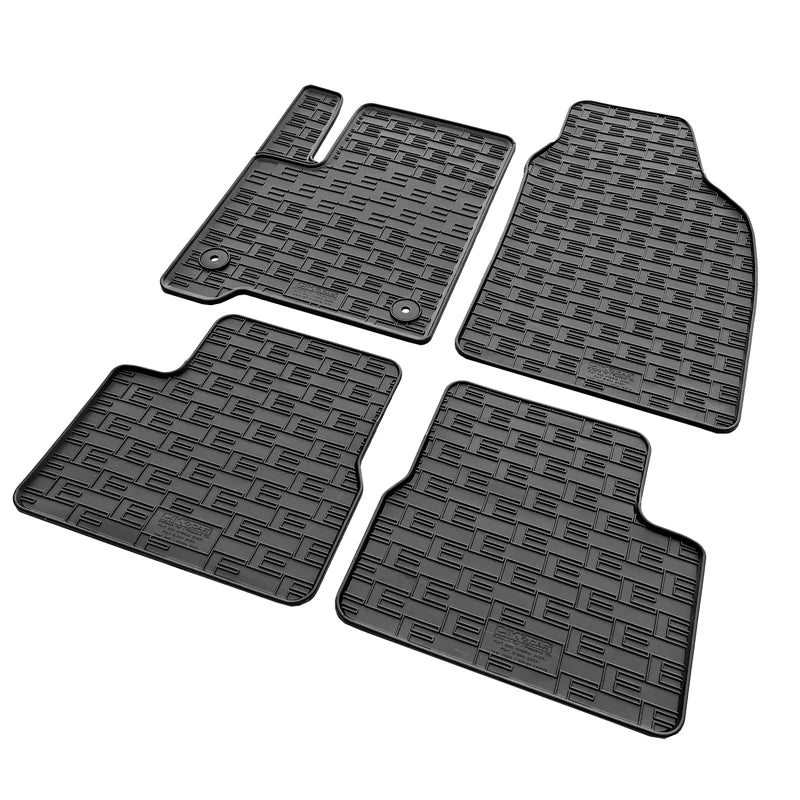 Tapetes de Borracha Fiat 500 Hybrid 2026- (4 tapetes + clips de encaixe)