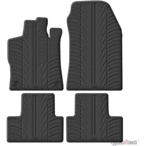 Tapetes de Borracha Peugeot 308 III HB 5-portas 2021- & Opel Astra L HB 5-portas 2021- excl. MHEV (T profile 4 Tapetes + Clips de encaixe)