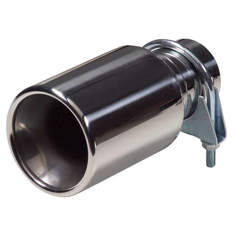 Ponteira de Escape AutoStyle em Inox Redonda 89mm comprimento 178mm