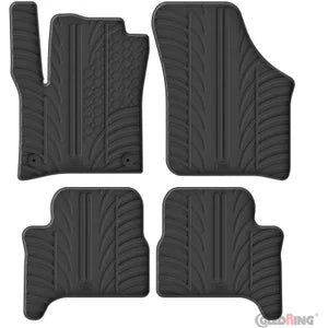 Tapetes de Borracha Volkswagen e-Up / Skoda e-Citigo / Seat e-Mii 2019- (T profile 4 Tapetes + Clips de encaixe)