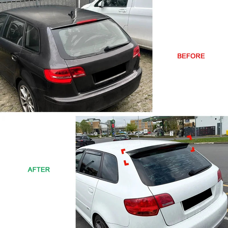 Spoiler Aileron para Audi A3 (8P) Sportback 2004-2012 (ABS Glossy Black)