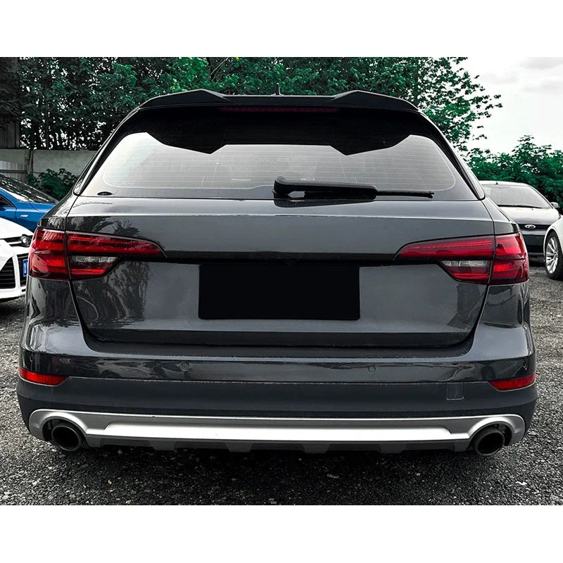 Aileron Spoiler Cap para Audi A4 (B9) Avant S-Line/S4 2015-2024 (ABS Glossy Black)