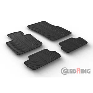 Tapetes de Borracha Mini F56 3-portas 2014- (T profile 4 Tapetes + Clips de encaixe)