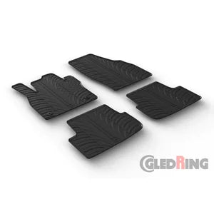 Tapetes de Borracha Seat Ibiza 6F 5-portas 6/2017- & Seat Arona 11/2017- & Skoda Fabia IV 2021- (T profile 4 Tapetes + Clips de encaixe)