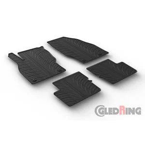 Tapetes de Borracha Opel Corsa E 5 portas 2014-2019 (T profile 4 Tapetes + Clips de encaixe)